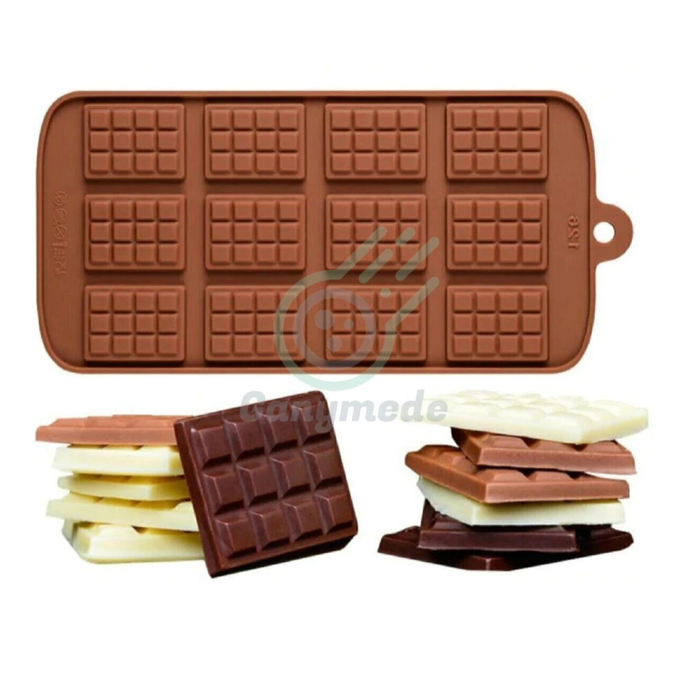 

Tiny Tablet Silicone Chocolate Mold 12 Pieces Jelly Candy Cake Waffle Chocolate Mold.