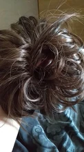 Bicicleta con sintético Flexible moño para el cabello rizado cabello moño elástico sucio ondulado Scrunchies abrigo de cola de caballo de pelo banda Exte