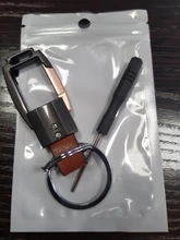 QOONG-Llavero de cuero genuino para hombre, de aleación de alta calidad, bolso colgante, elegante, de negocios, coche, llavero con anilla, soporte, joyería Y58, 2021