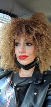 Pelucas Afro rizadas de pelo corto con flequillo para mujeres negras, cabello sintético africano sin pegamento, Cosplay, Lizzy de alta temperatura