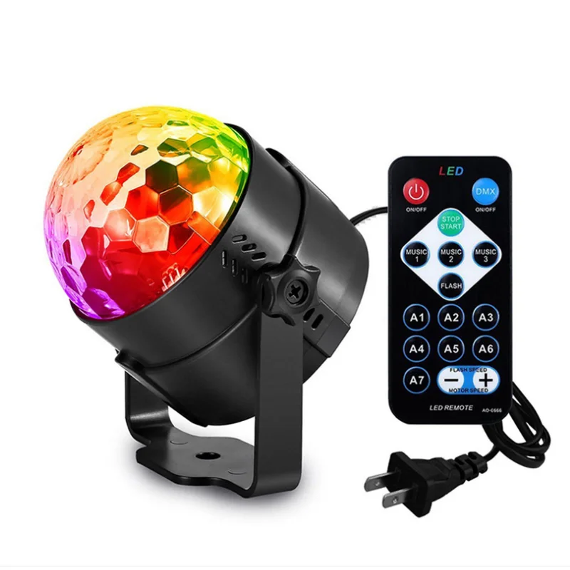 

Mini RGB LED Crystal Magic Ball Stage Effect Lighting with remote and USB plug Lamp Bulb Party Disco Club DJ Light Laser Show