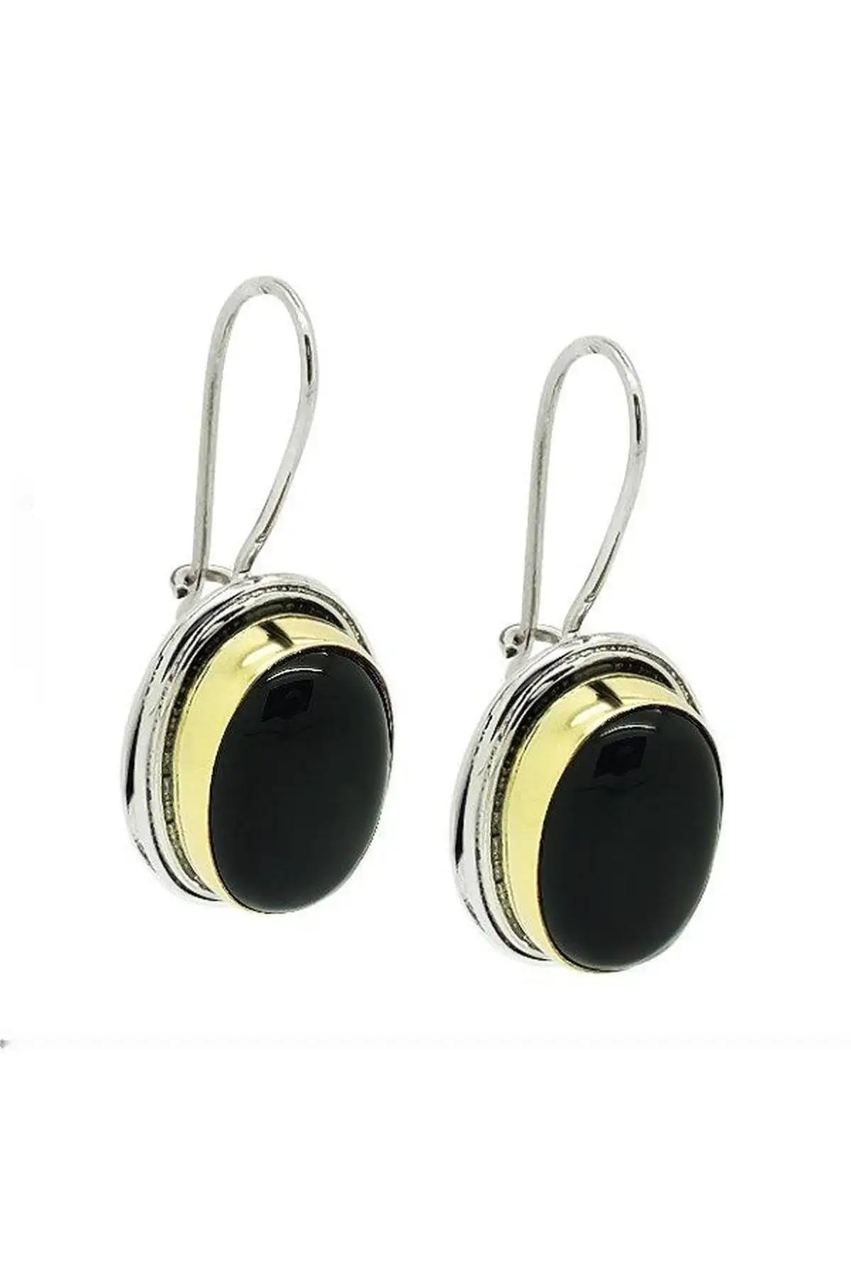 

Silver Black Onyx Cubic Zirconia Authentic Earrings