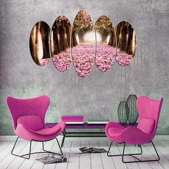 

Pink Floral Forest 5 Piece Mdf Table