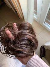Horquilla de pelo sintético para mujer, moño de rosquilla recto de 80g, Ombre elástico Updo moño esponjoso desordenado