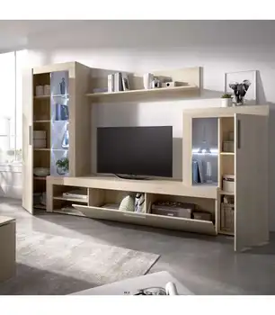 

Glein living room furniture with display case and purpose leds.