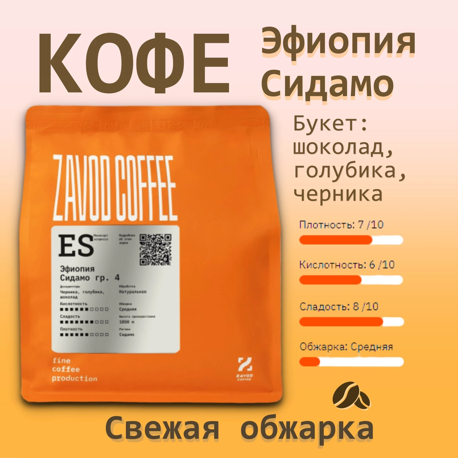 Кофе Эфиопия Сидамо В Зернах Купить