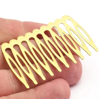 

5 Raw Brass 10 Teeth Hair Comb Hairpin Findings (59 x 36 mm) brs 496