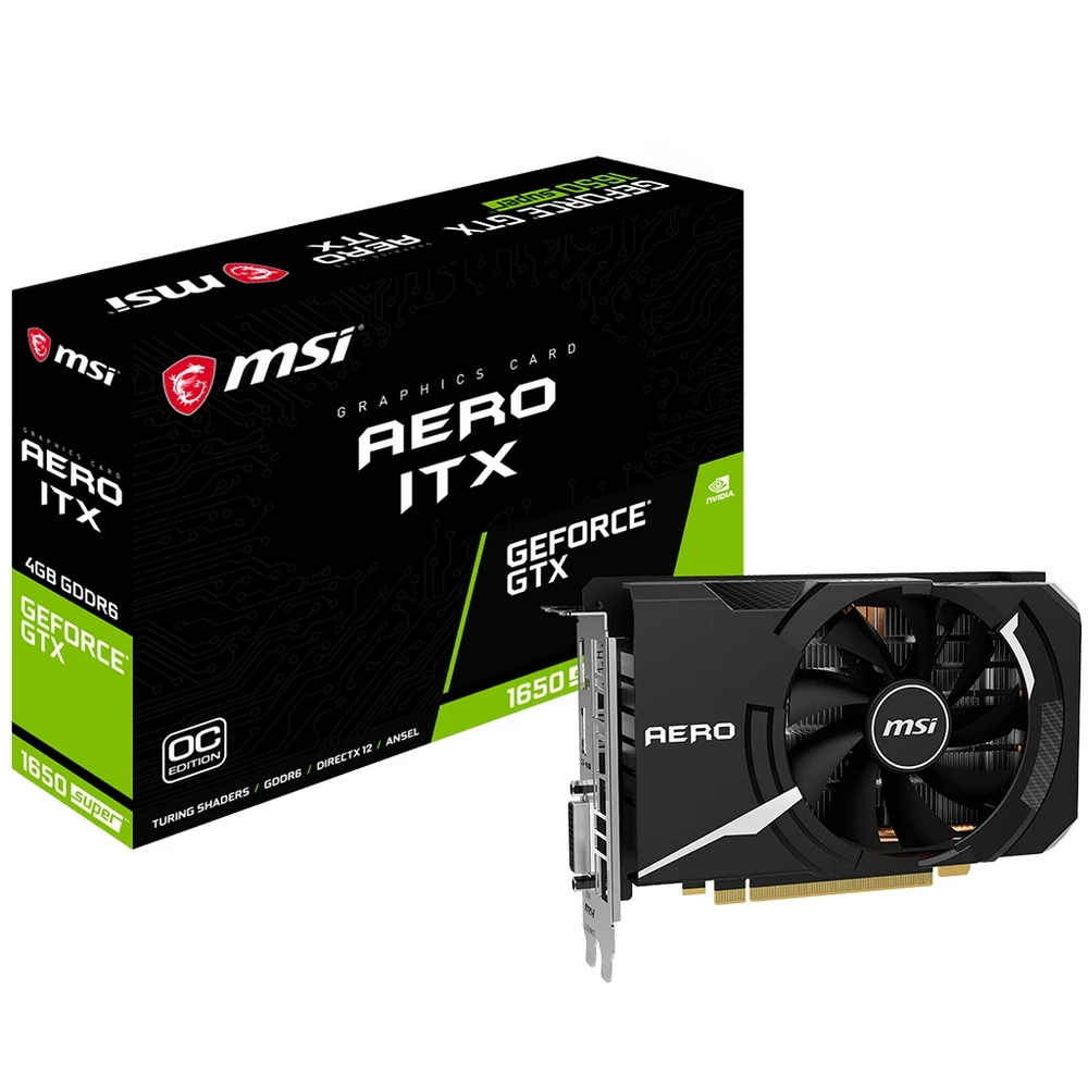 Видеокарта MSI Aero nVidia GeForce GTX 1650 Super 1740MHz 4096MB 12000MHz 128 bit RTL [GTX 1650 SUPER AERO ITX OC]