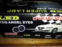 LED DRL Driving-Lights Fog-Lamp Angel-Eyes Pink Universal Yellow Blue 64mm 12V White