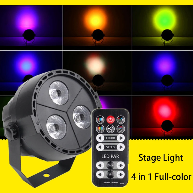 Голосовая активация 3 LED Par Light 4 в 1 полноцветная лампа KTV вечеринка праздник