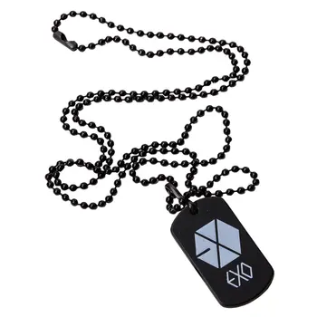

Angemiel Men Group Exo Figured Leather Metal Necklace