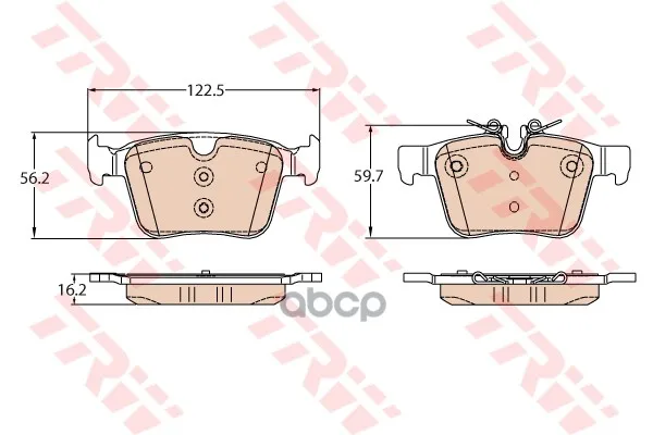 Колодки Тормозные Land Rover Discovery 14-/Evoque 11-/Volvo Xc90 Ii 14- Задние Trw/Lucas Gdb2110 TRW/Lucas арт. GDB2110