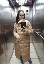 FTLZZ-Chaqueta larga de plumón de pato de doble cara para mujer, Parkas cálidas con doble botonadura, prendas de vestir para nieve, Invierno 90%