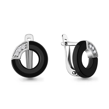 

Silver earrings with and ceramics