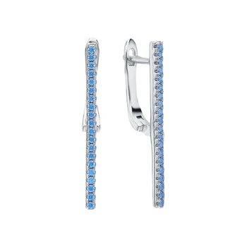 

Silver earrings with cubic zirconium sunlight sample 925