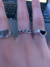 XIYANIKE-Anillo de plata de primera ley con cadena fina para mujer, sortija, plata esterlina 925, estilo coreano, ancho, hecho a mano