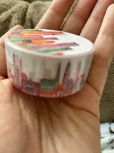 Cinta washi de ciudad para decoración artesanal, planificador de colección de recortes, cinta adhesiva, papelería kawaii