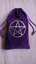 Bolsa de almacenamiento de cartas de Tarot, pentagrama de terciopelo, joyería de juguete, Mini bolsa con cordones, juego de mesa, 1 Uds.