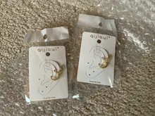 Pendiente de cristal para oreja para mujer, Color dorado, sin Piercing, pequeño, para boda, boda