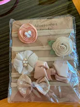 Nylon Headbands Hair-Ornaments-Set Bows-Flower Photography-Props Baby Children 5pcs/Lot