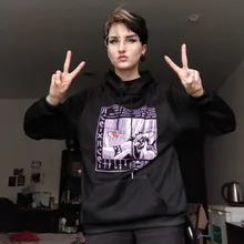 Sudaderas con capucha de Hunter X Hunter para mujer, jerséis, sudaderas con capucha, Killua Zoldyck, estampado de ojo del diablo, Sudadera con capucha de Anime, Tops