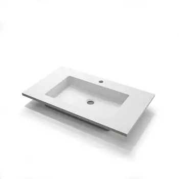 

Wash Basin with worktop Alpha ST-ONE-80x50 cm-texture sintetic (smooth), hole for taps, various Colour and sine centered