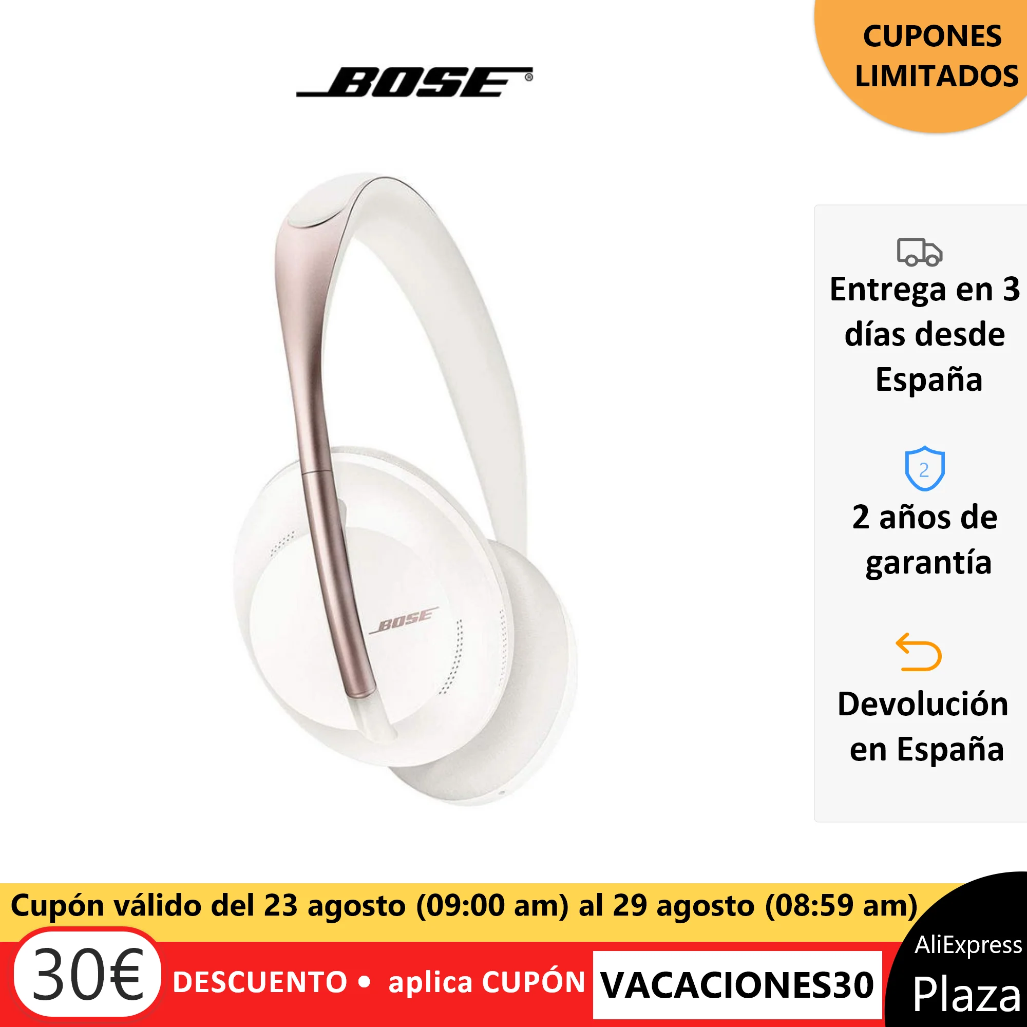 Bose headphones Bluetooth Headphone 700 SOAPSTONE ratio noise canceling Original AliExpress square Spain Square