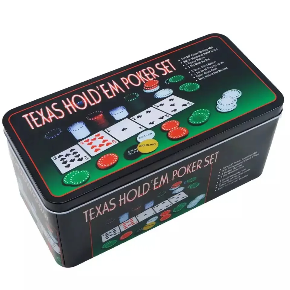 Sanchi Creation Poker Set with mat, chips, cards, dealer and blind