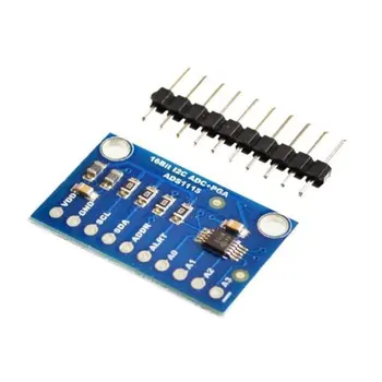 

ADS1115 Module 16 Bit I2C ADC 4 channel with Pro Gain Amplifier for Arduino RPi