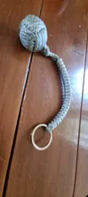 Bola de acero de Puño de mono negra para protección de seguridad al aire libre, cordón de autodefensa, llavero de supervivencia, ventanas rotas