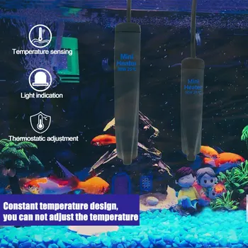 

Temperature Mini Heater Shatterproof Aquarium Heating Rod Fish Tank Constant Submersible Heating Rod Warmer Aquarium Accessories
