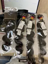 Beaudiva-extensiones de pelo ondulado brasileño con Frontal, extensiones de cabello humano de 34 y 36 pulgadas con cierre Frontal de malla