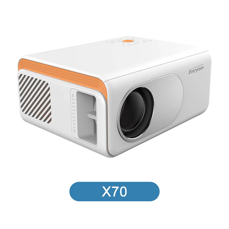 Everycom X70 Projector support Full HD New LED Mini Proyector X70A WIFI Smart Phone Beamer Multiscreen Media Player Child Gift 