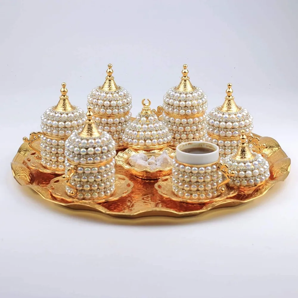 B3-Turkish-Coffee-Sets-Turkish-Cups-Set-Made-in-Turkey-Arabic-Coffee-Sets-Set-of-6-Pearl-Swarovski-Stone-Covered-Handmade-Tea-Cups-Set-Espresso-Set-Copper-Coffee-Set-Turkish-Coffee-Cups-Sets-Gold-Silver-