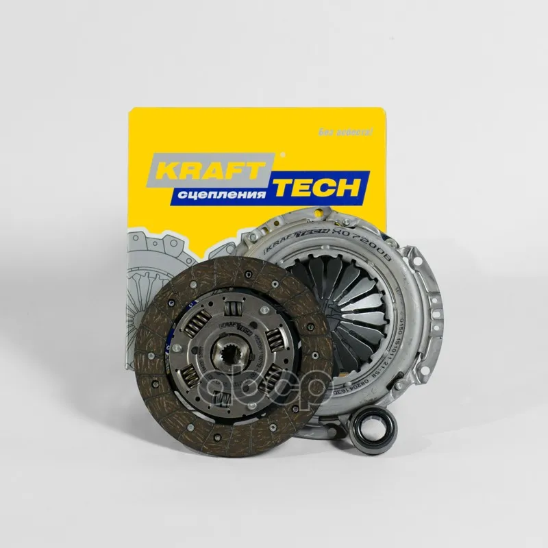 Комплект Сцепления Peugeot 206,307 C3,C4 1.6 16v KraftTech арт. W07200E