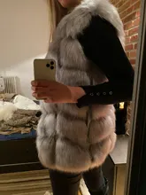 Fur Vest Coat Jacket Gilet Faux-Fox Winter Women Fashion Luxury Warm 4XL High-Quality
