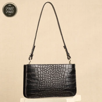 

Female Satchel Handbag Shoulder Strap Bag For Women Fashion Baguette Designer Genuine Leather Small Bag sac a main femme bolsas