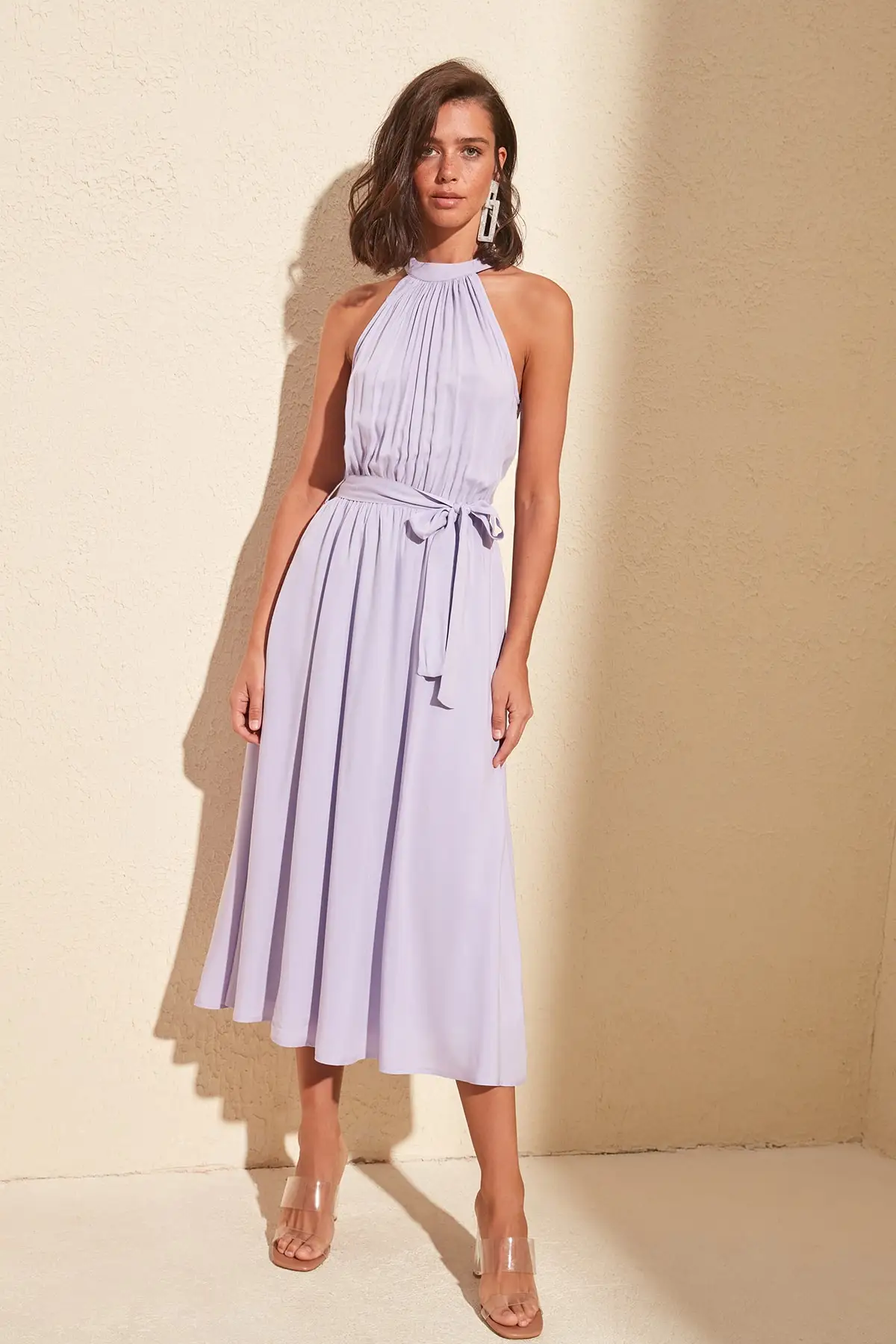 Trendyol Belted Dress TWOSS19EL0155|Dresses| - AliExpress