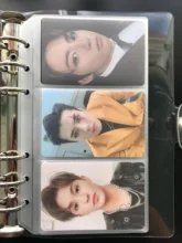 10 Uds PVC A5A6A7 de almacenamiento transparente tarjeta titular carpeta anillos Notebook 6 agujero bolsas documento postal Banco accesorios de planificador