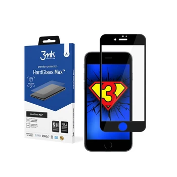 

3MK Protector compatible con Apple iPhone SE 2020 black HardGlass Max