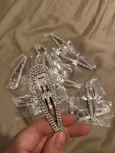 Hair-Clips Geometry Rhinestone Crystal Diamond Women Golden Metal for with Pince Cheveux