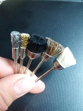 Brocas de alambre de Cobre dorado, cepillo de limpieza, Herramientas Portátiles, cortador de fresado para manicura, limpiador de brocas, 1 Uds.