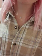 Collar de hilo de pescar transparente de plata 925, colgante de circonita transparente, Gargantilla brillante, joyería para mujer