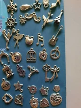 YuenZ 100 Uds Estilos mixtos animal de corazón clave corona encantos colgantes de la joyería de DIY para fabricación de collares y pulseras accesorios U050