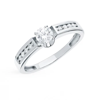 

Silver ring with cubic zirconia sunlight sample 925