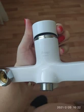 Shower Faucet Spray-Painting Bathroom-Tap Brass Frap White Outlet Body-Surface