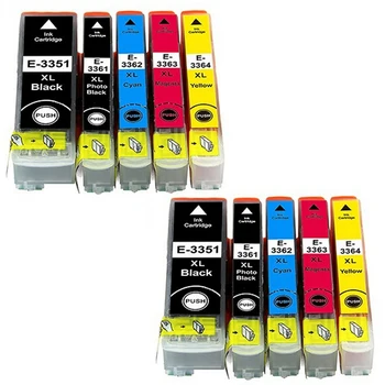 

10 cartriges 33XL 33 XL T3351 T3361 T3362 T3363 T3371's refill Compatible for printer Epson Model XP540
