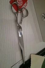 7,0 Japón 440C profesional tijeras de aseo para mascotas perro tijeras grandes rectos y adelgazamiento y curva tijeras pelo de perro Clipper B0013B