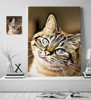 

Personalized Pet Friendly Digital Art Cat Pet Canvas Print (50x70 cm.) 1