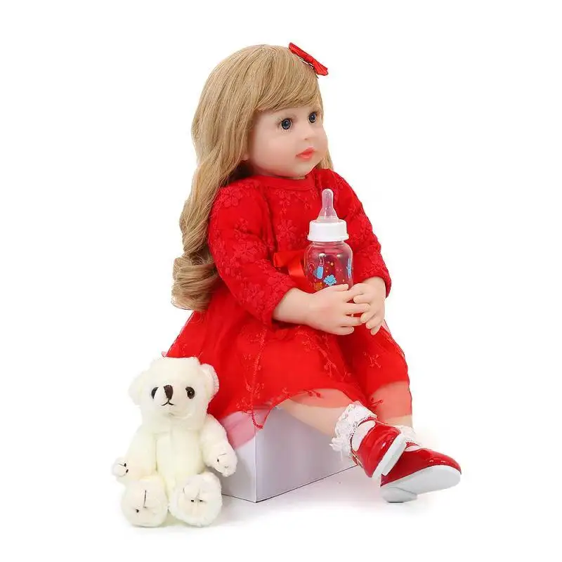 DollsEivvfie 60 см reborn baby мягкая виниловая кукла принцессы boneca Кукла Лучший подарок на день рождения лучший playmate